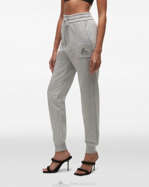 Portki Damskie Moose Knuckles Brooklyn Jogger Szare | VO1290684