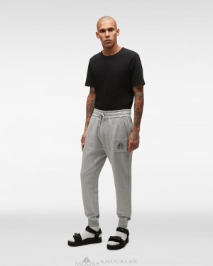 Portki Męskie Moose Knuckles Brooklyn Jogger Szare | VU7283094
