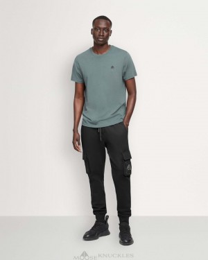 Portki Męskie Moose Knuckles Hartsfield Cargo Czarne | AQ2083145