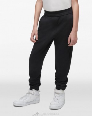 Spodnie Do Biegania Dziecięce Moose Knuckles Jogger Czarne | WU7062934