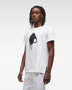 Tees Męskie Moose Knuckles Augustine Tee Białe | JM3074695