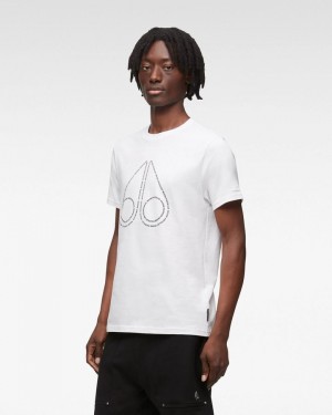 Tees Męskie Moose Knuckles Gerrard Tee Białe | WS2301769