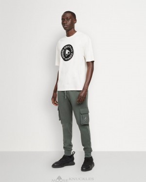 Tees Męskie Moose Knuckles Payne Tee Plaster | QX6780345