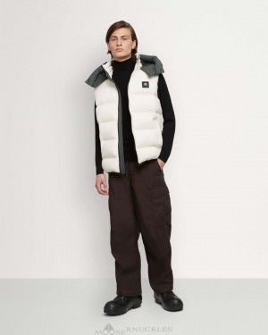 Vests Męskie Moose Knuckles Sycamore Vest Plaster / Forest Hill | RT1328964